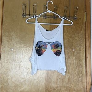 White loose tank top